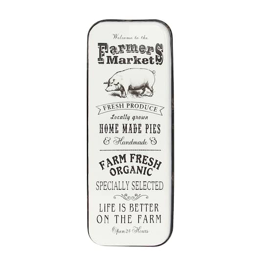 Black & White Metal Farmhouse Sign Wall Decor